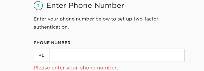 Phone number request gemini exchange